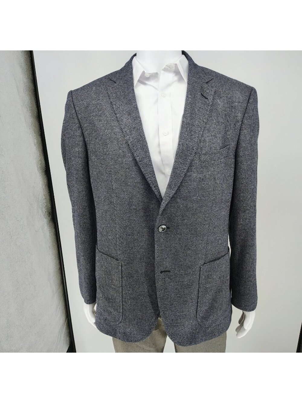 Boss Hugo Boss Janson1 Janson Blue Micro Check Sport Coat (44R)- $795 Retail